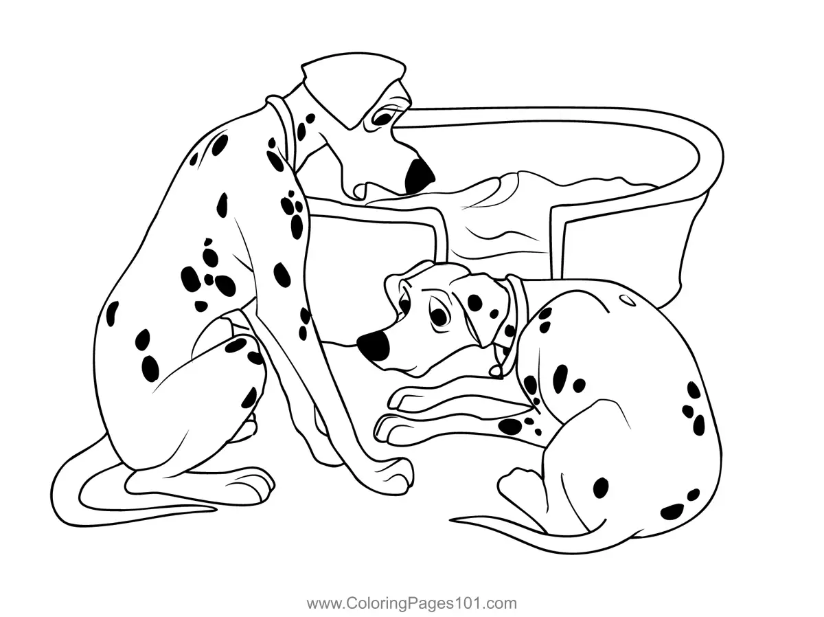 101 Dalmatians Coloring Pages 1