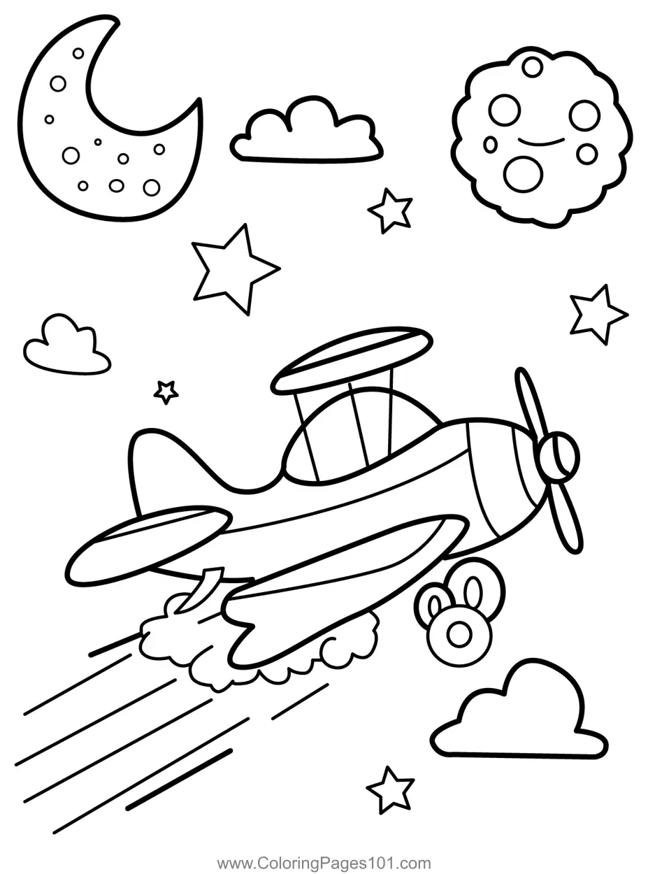 Airplanes Coloring Pages 1