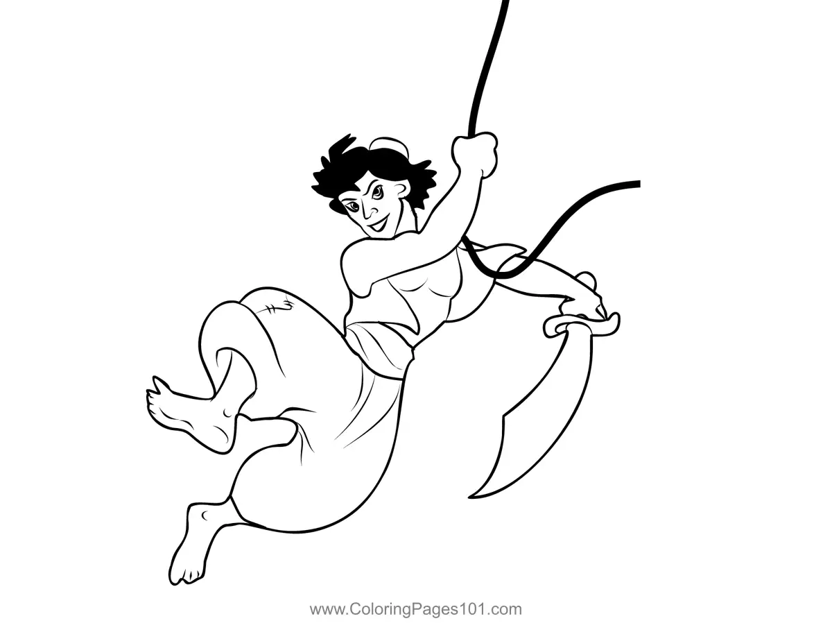 Aladdin Coloring Pages 7