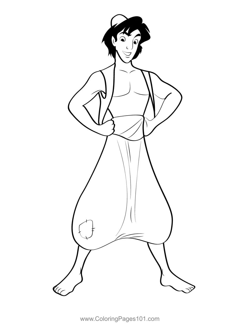 Aladdin Coloring Pages 8
