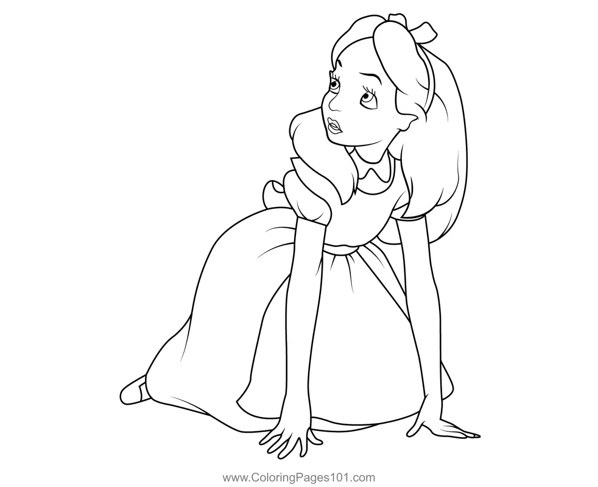 Alice Coloring Pages 1