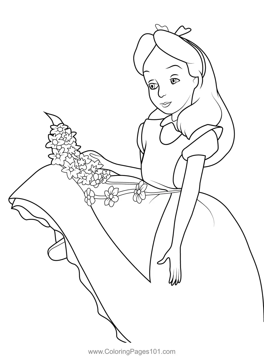 Alice Coloring Pages 10