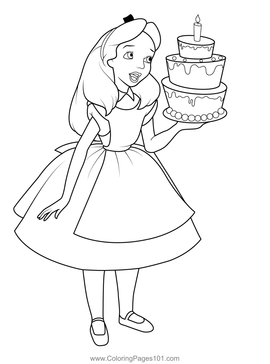 Alice Coloring Pages 2