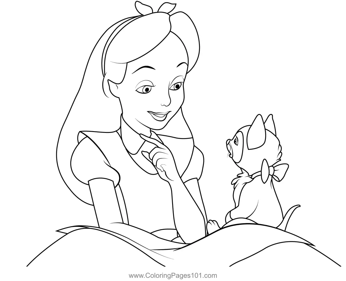 Alice Coloring Pages 9