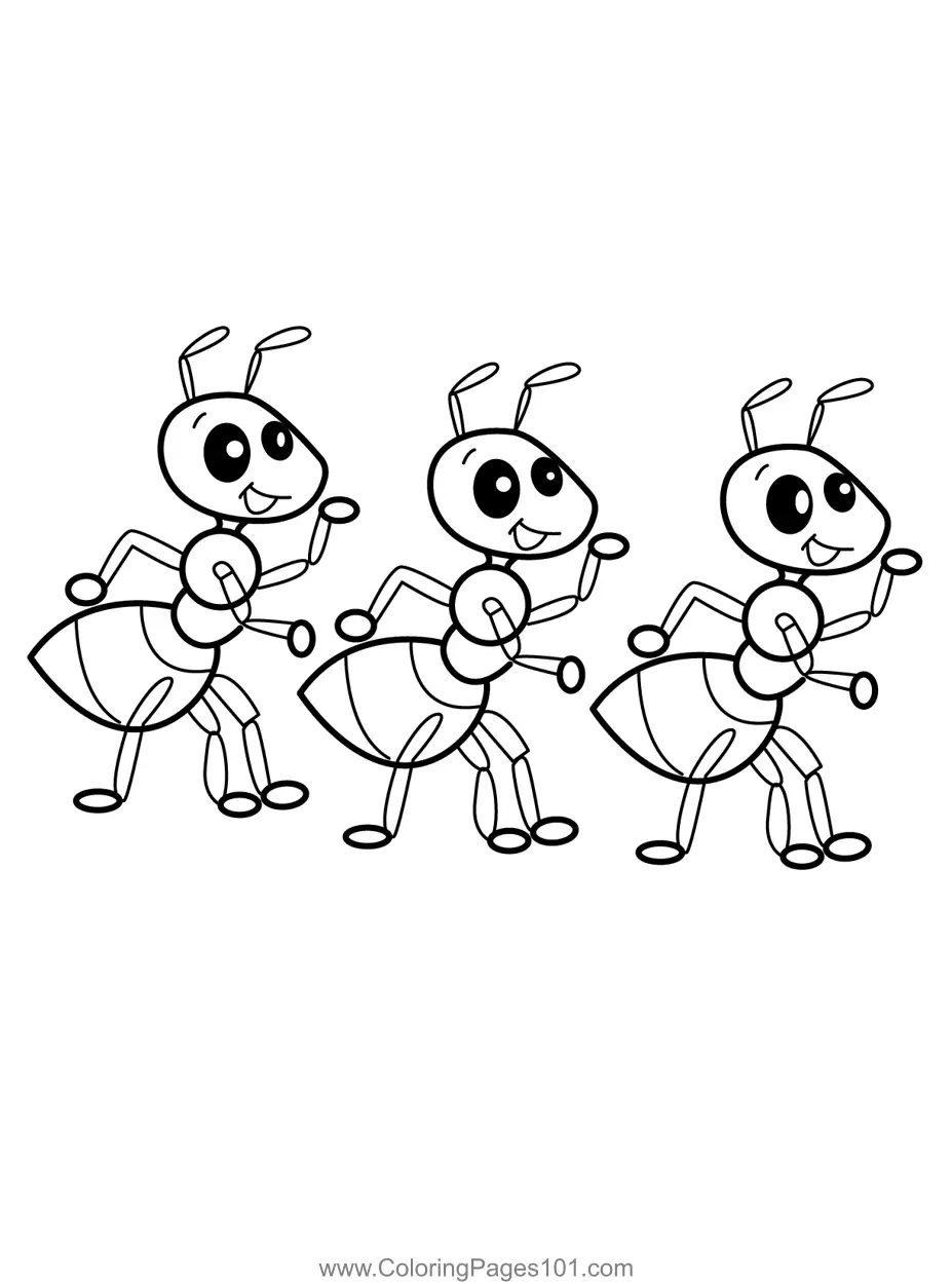 Ants Coloring Pages 1