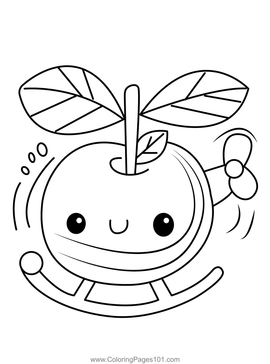 Apple Coloring Pages 10