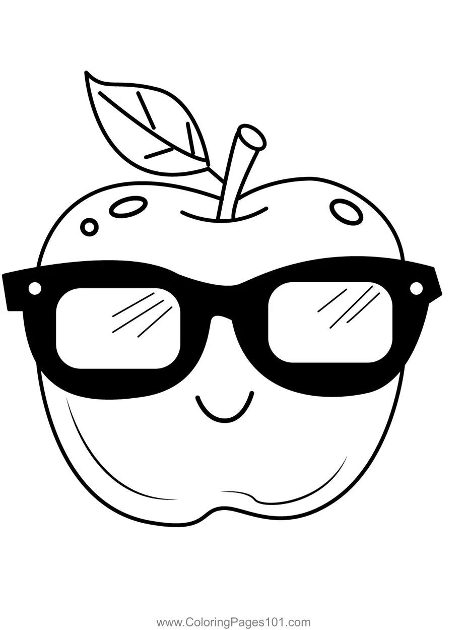 Apple Coloring Pages 11