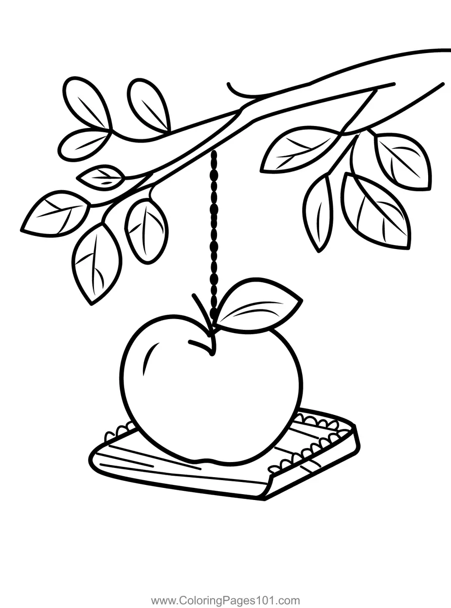 Apple Coloring Pages 4