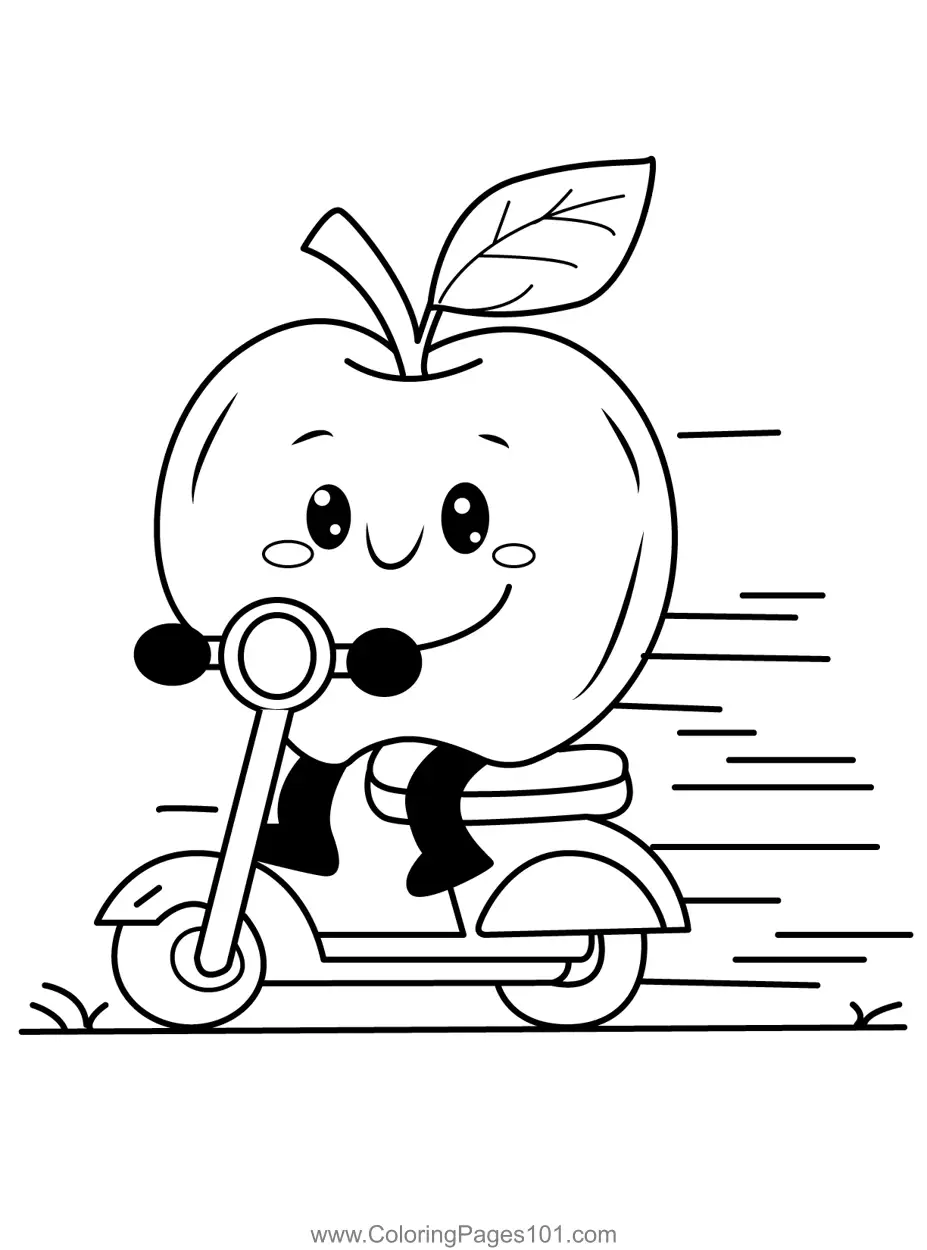 Apple Coloring Pages 5