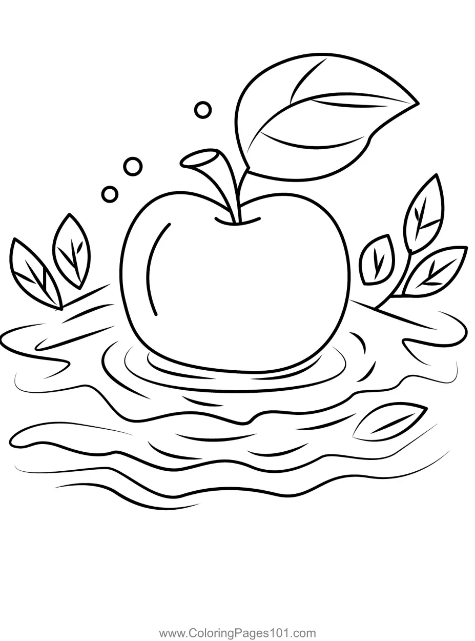 Apple Coloring Pages 7