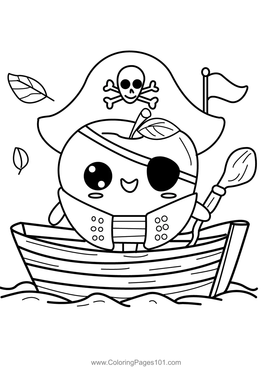 Apple Coloring Pages 9