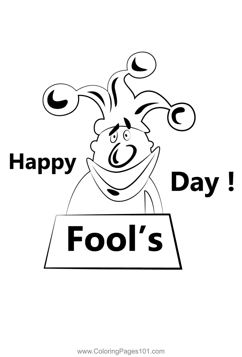 April Fools Day Coloring Pages 1