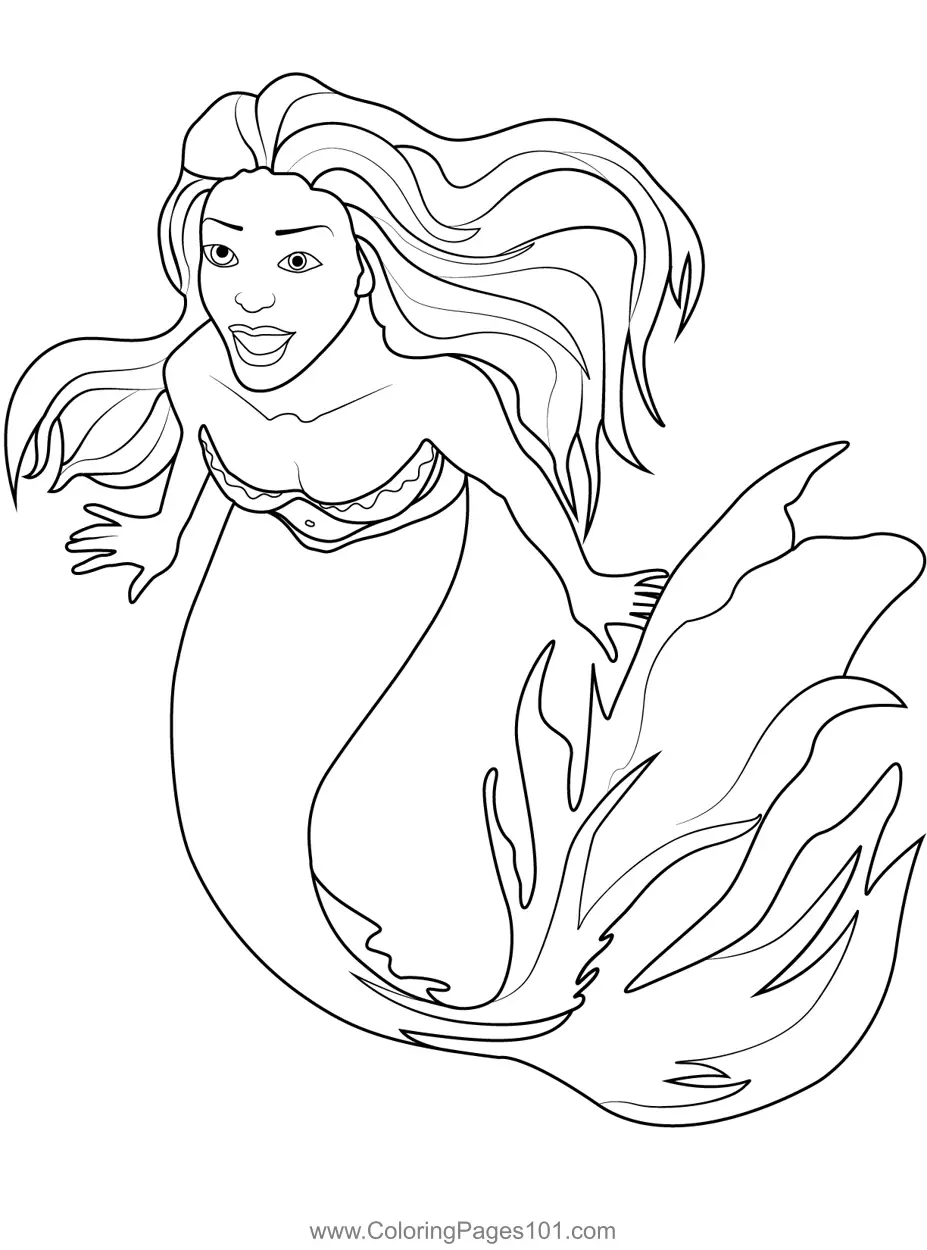 Ariel Coloring Pages 11