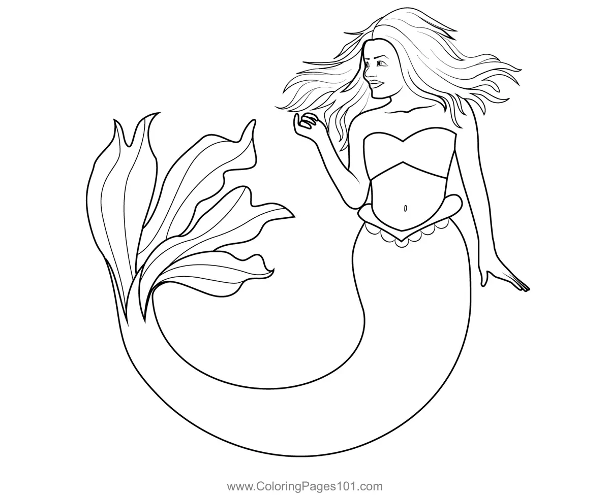 Ariel Coloring Pages 3