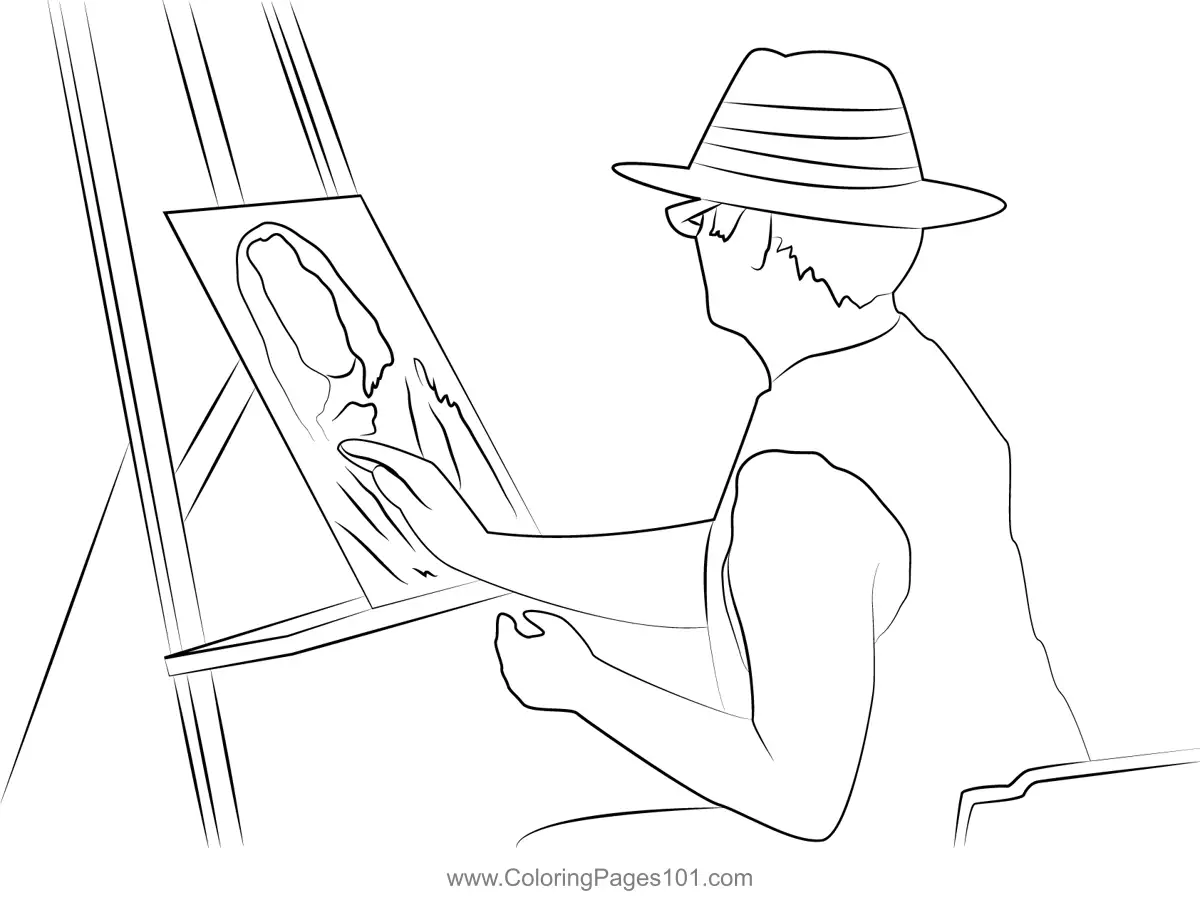 Artists Coloring Pages 1