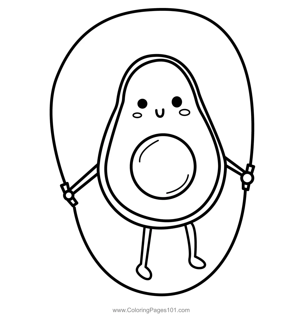 Avocado Coloring Pages 2