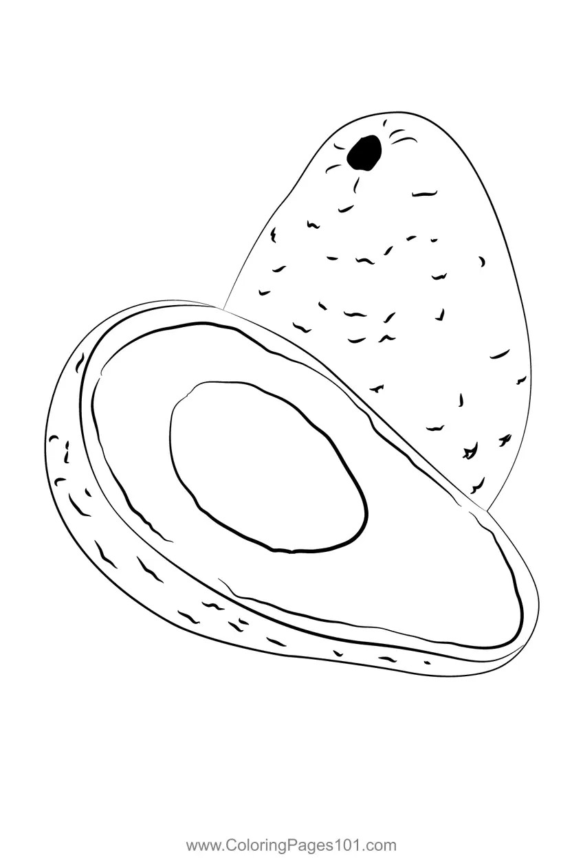Avocado Coloring Pages 4