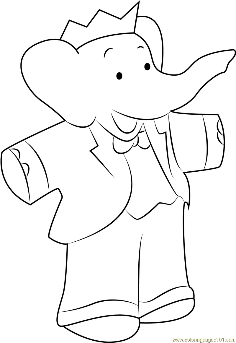 Babar Coloring Pages 7