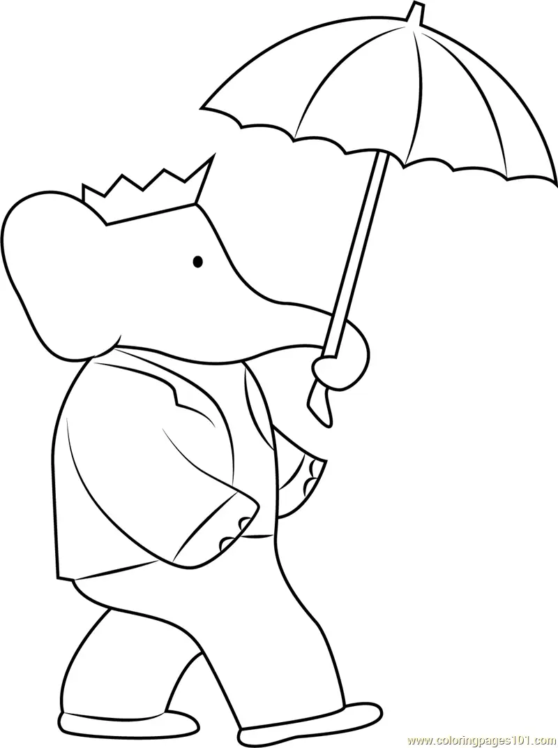 Babar Coloring Pages 8