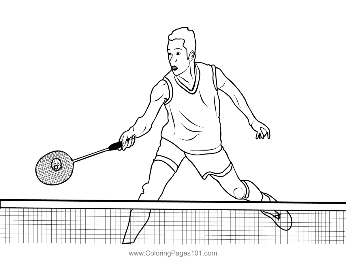 Badminton Coloring Pages 2