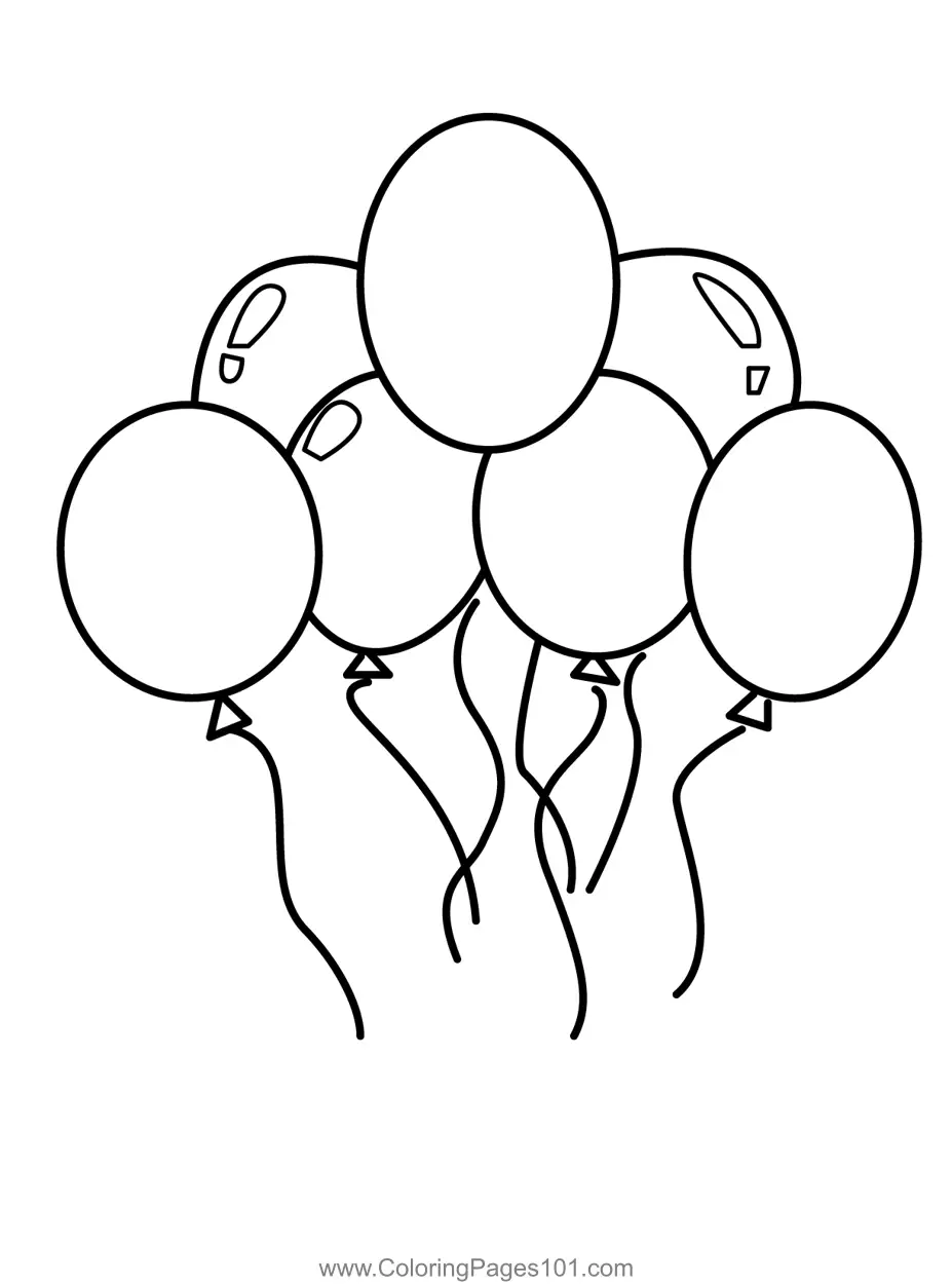 Balloons Coloring Pages 4