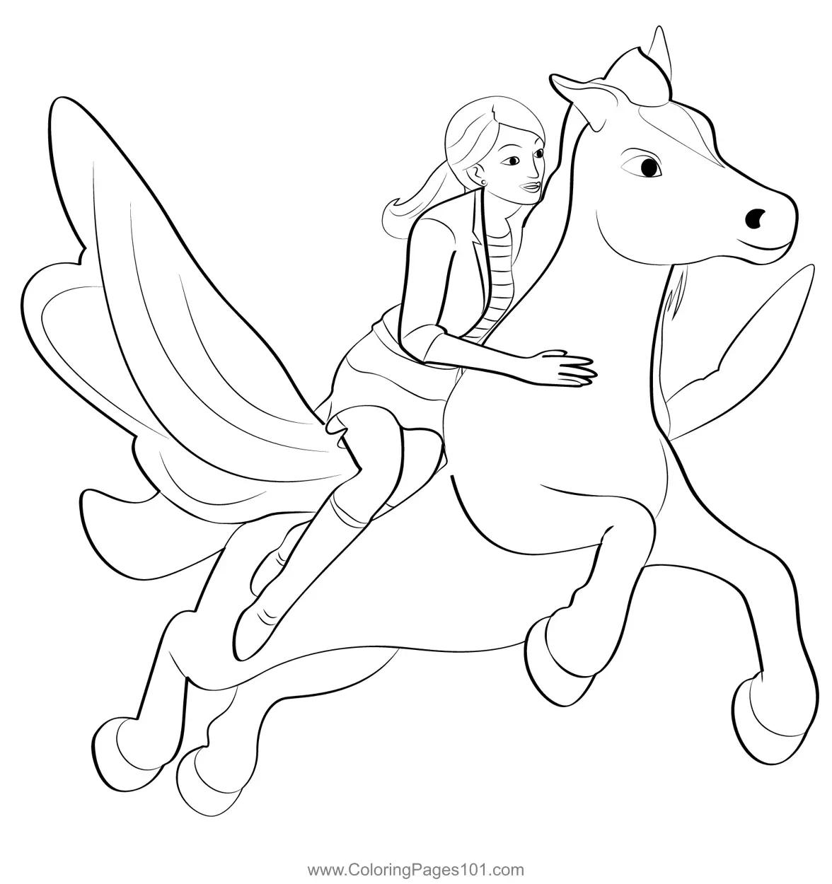 Barbie and the Magic of Pegasus Coloring Pages 8