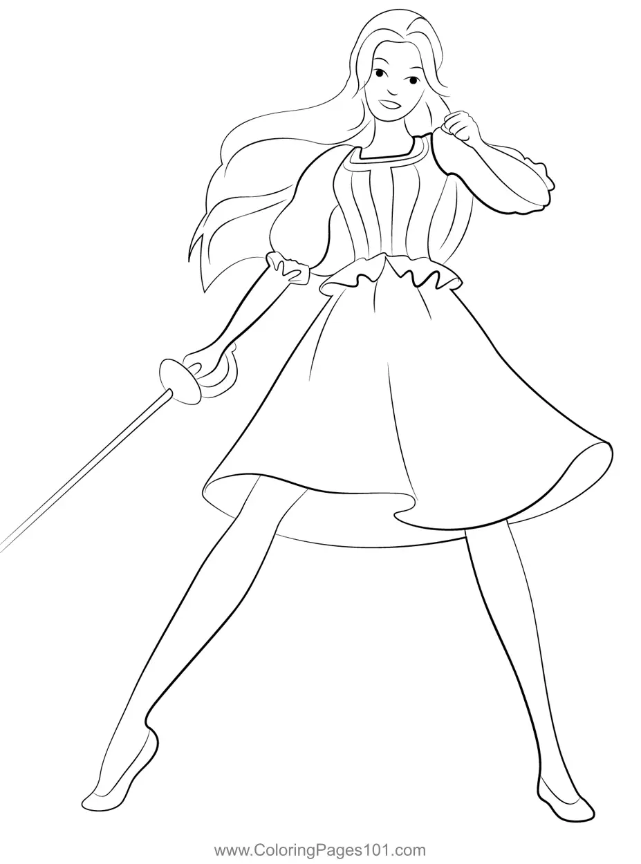 Barbie and the Three Musketeers Coloring Pages 10