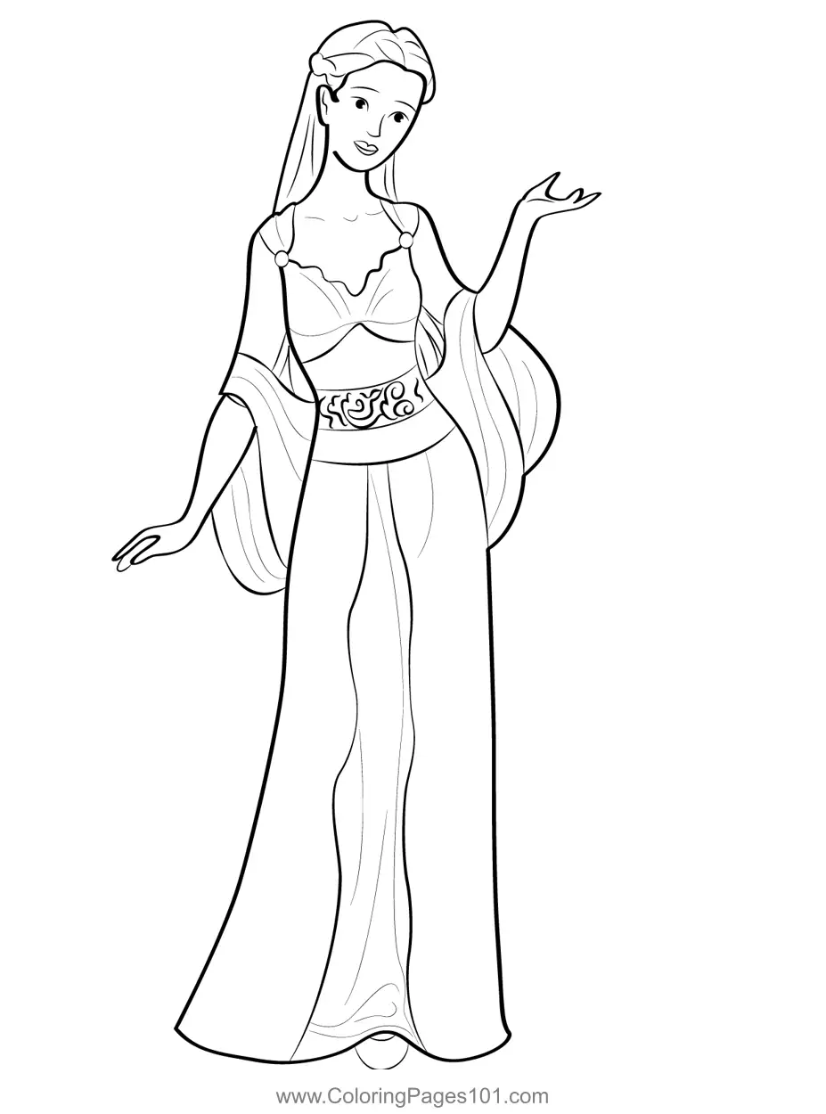 Barbie as The Princess and the Pauper Coloring Pages 5