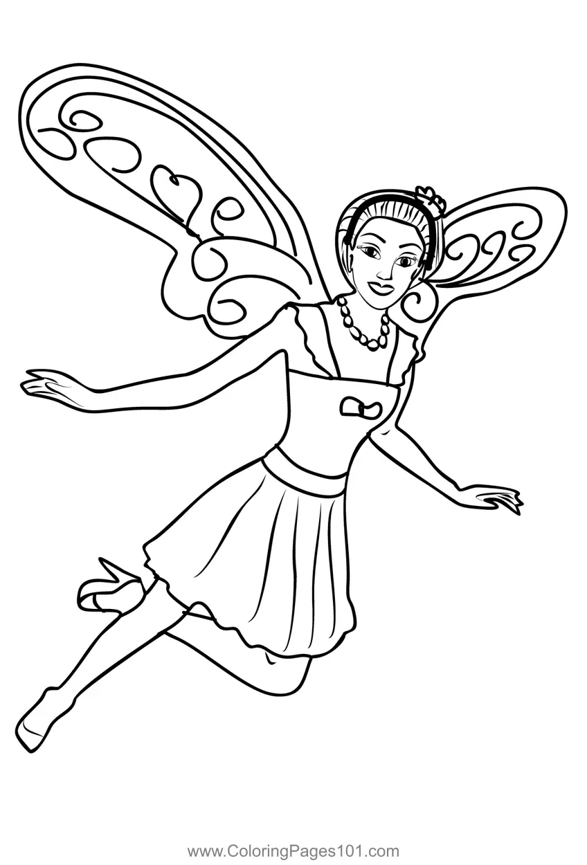Barbie Thumbelina Coloring Pages 1