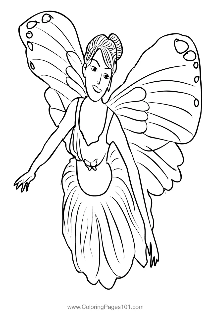 Barbie Thumbelina Coloring Pages 2