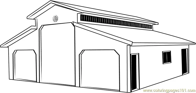 Barns Coloring Pages 12