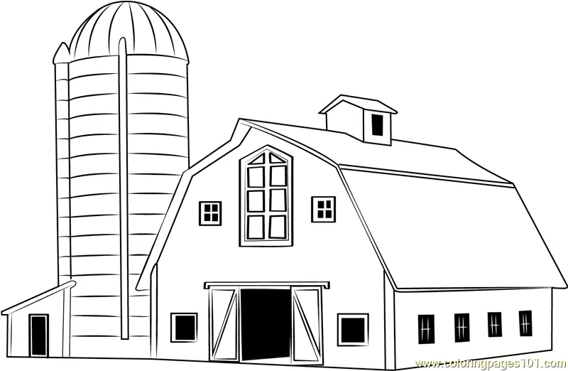 Barns Coloring Pages 3