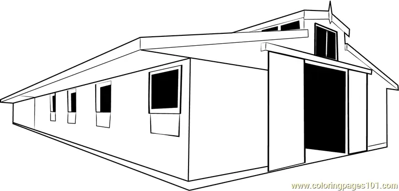 Barns Coloring Pages 4