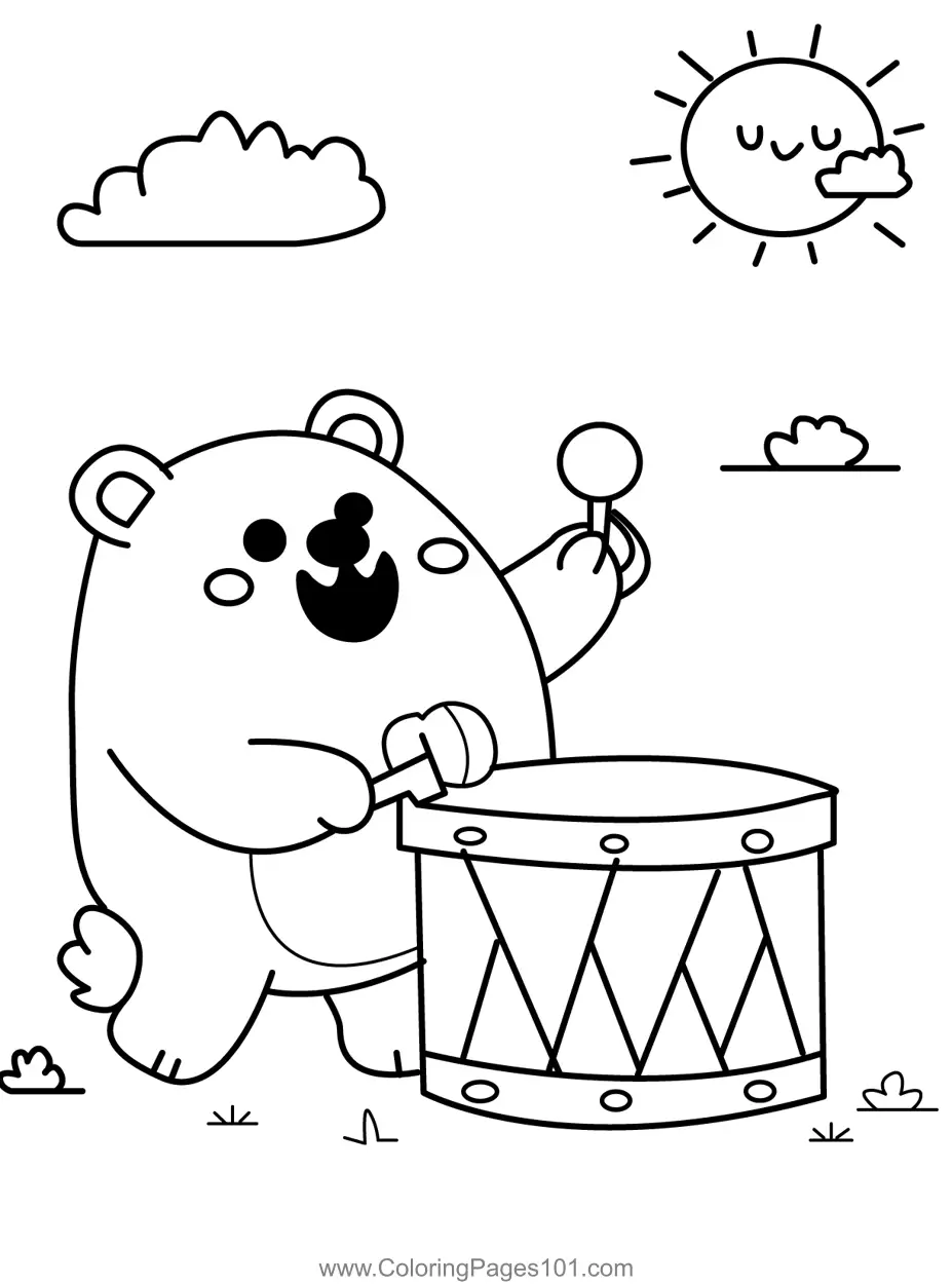 Bear Coloring Pages 3
