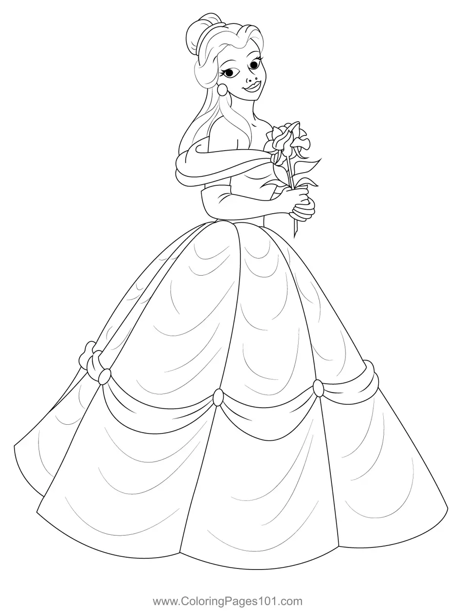 Beauty and the Beast Coloring Pages 10