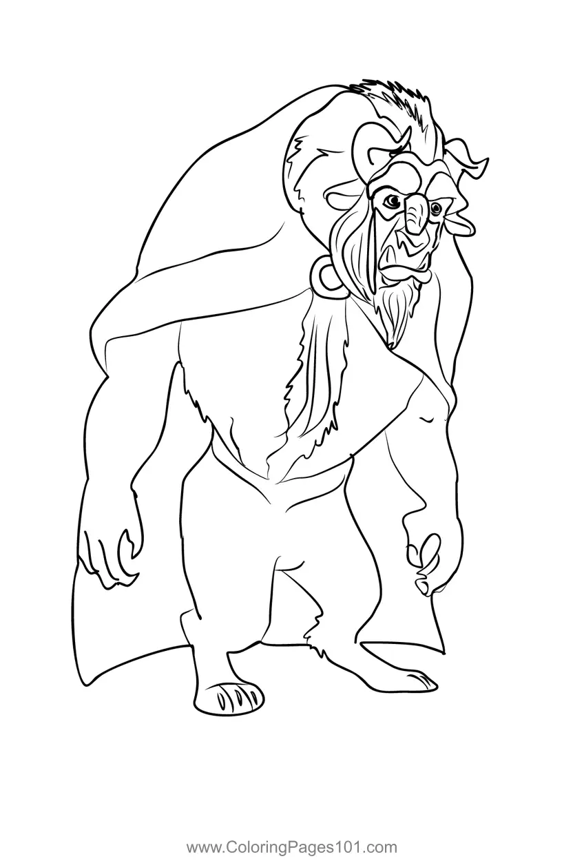 Beauty and the Beast Coloring Pages 7