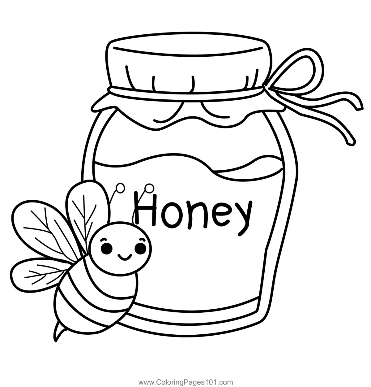 Bees Coloring Pages 1