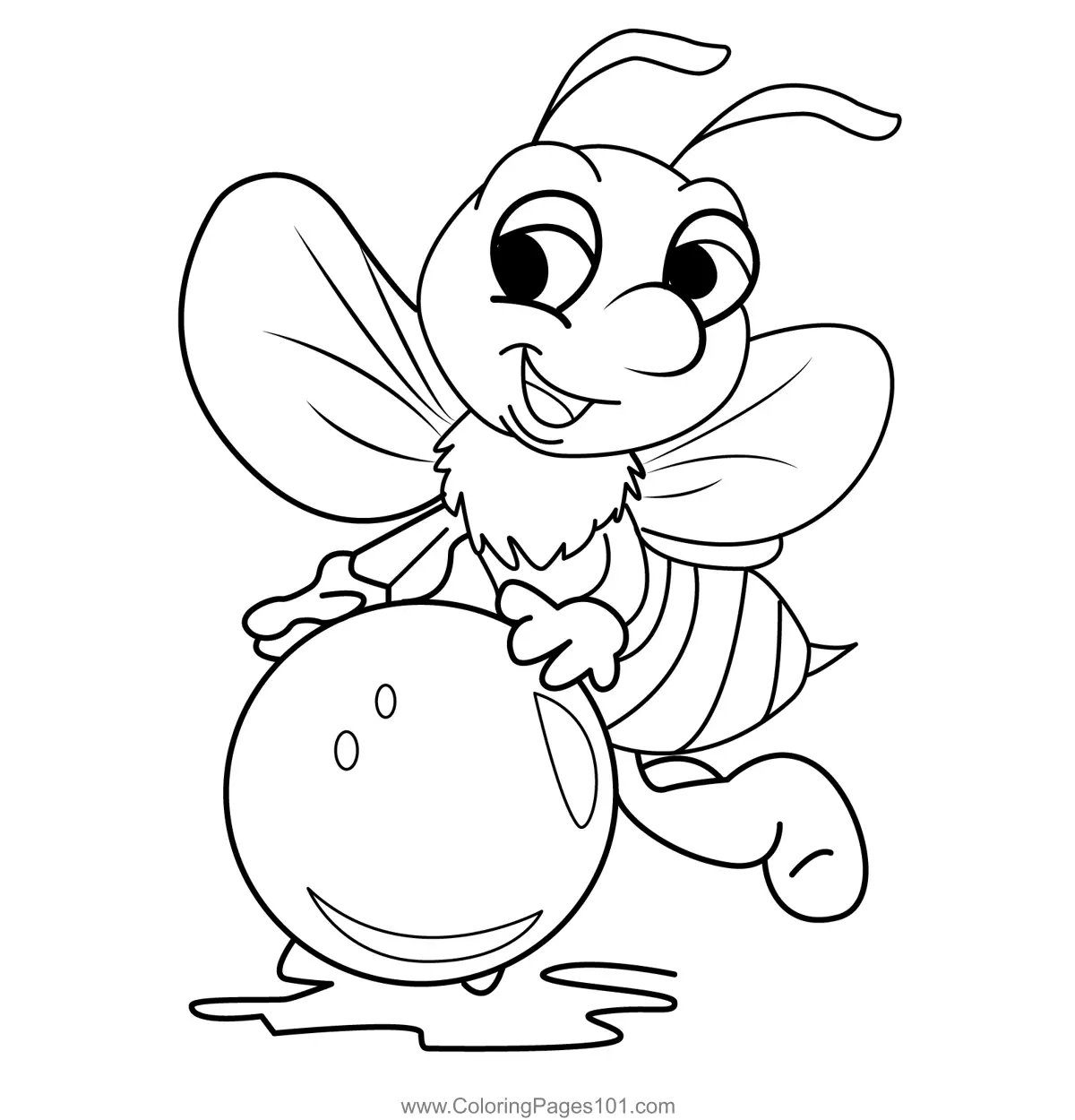 Bees Coloring Pages 2