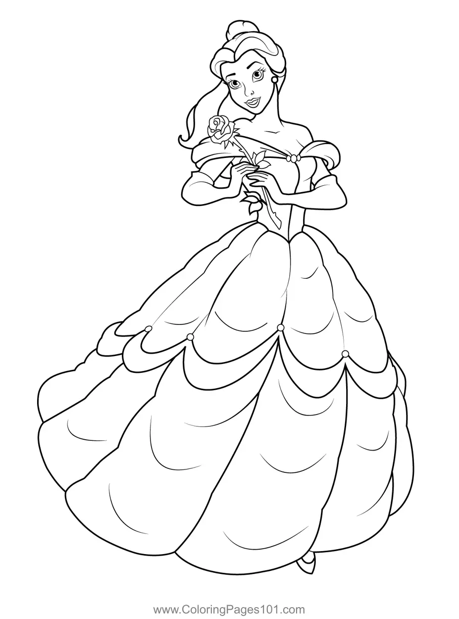 Belle Coloring Pages 1