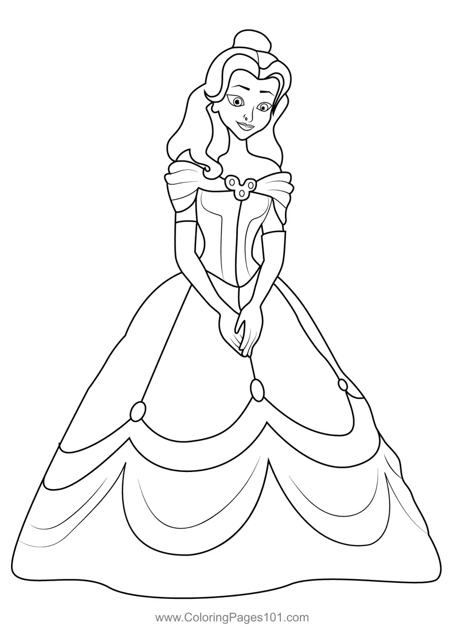 Belle Coloring Pages