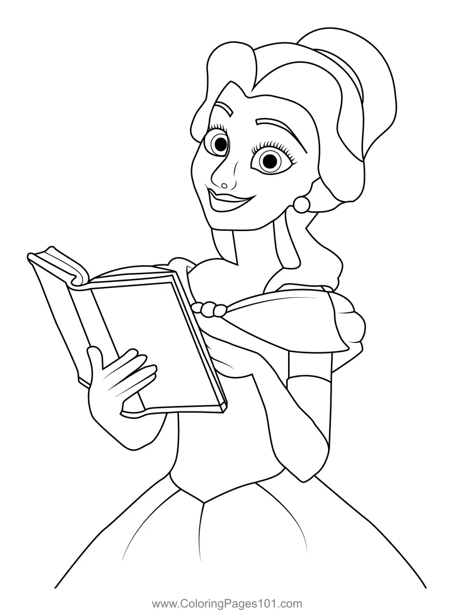 Belle Coloring Pages 2