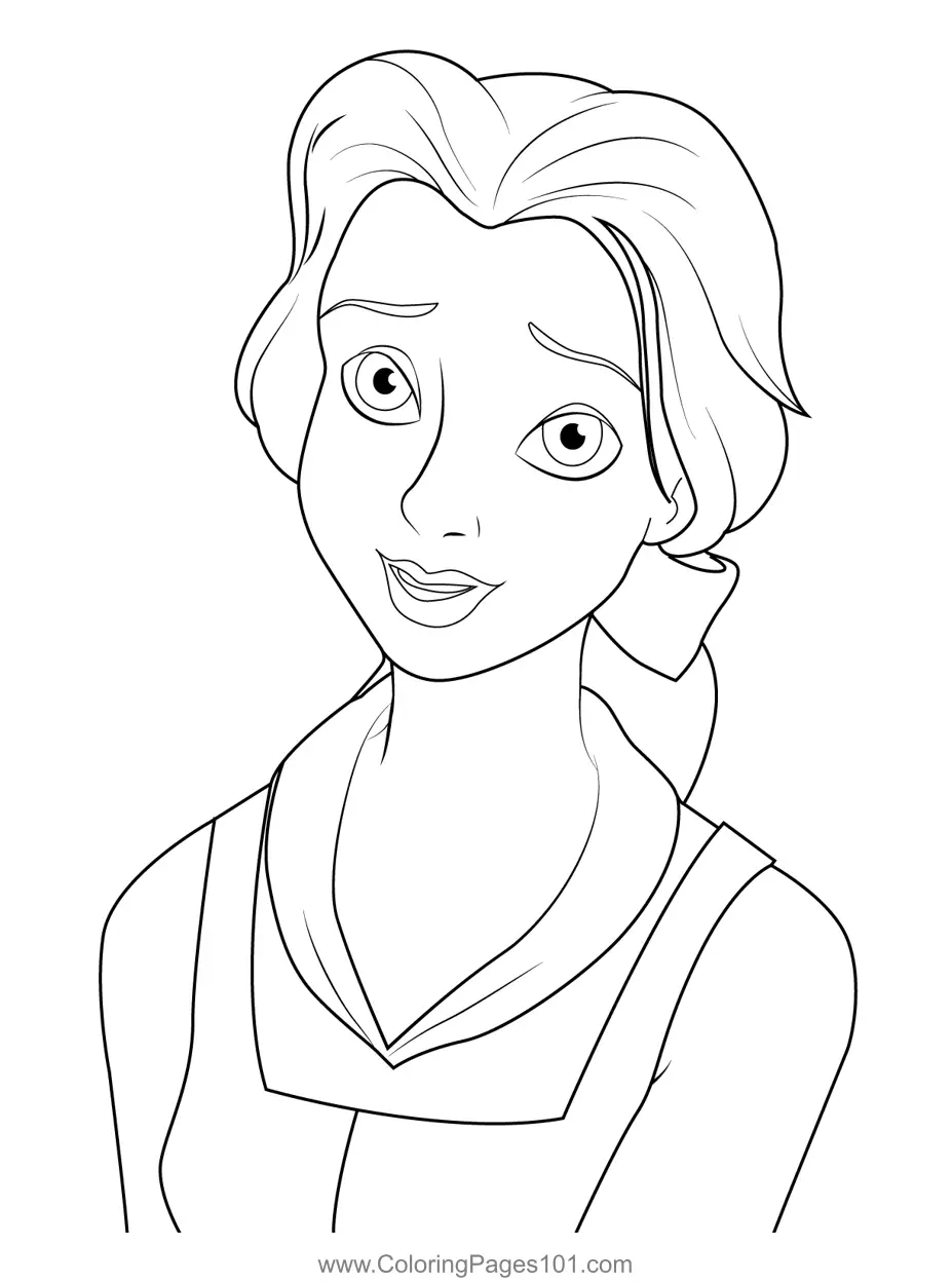 Belle Coloring Pages 3