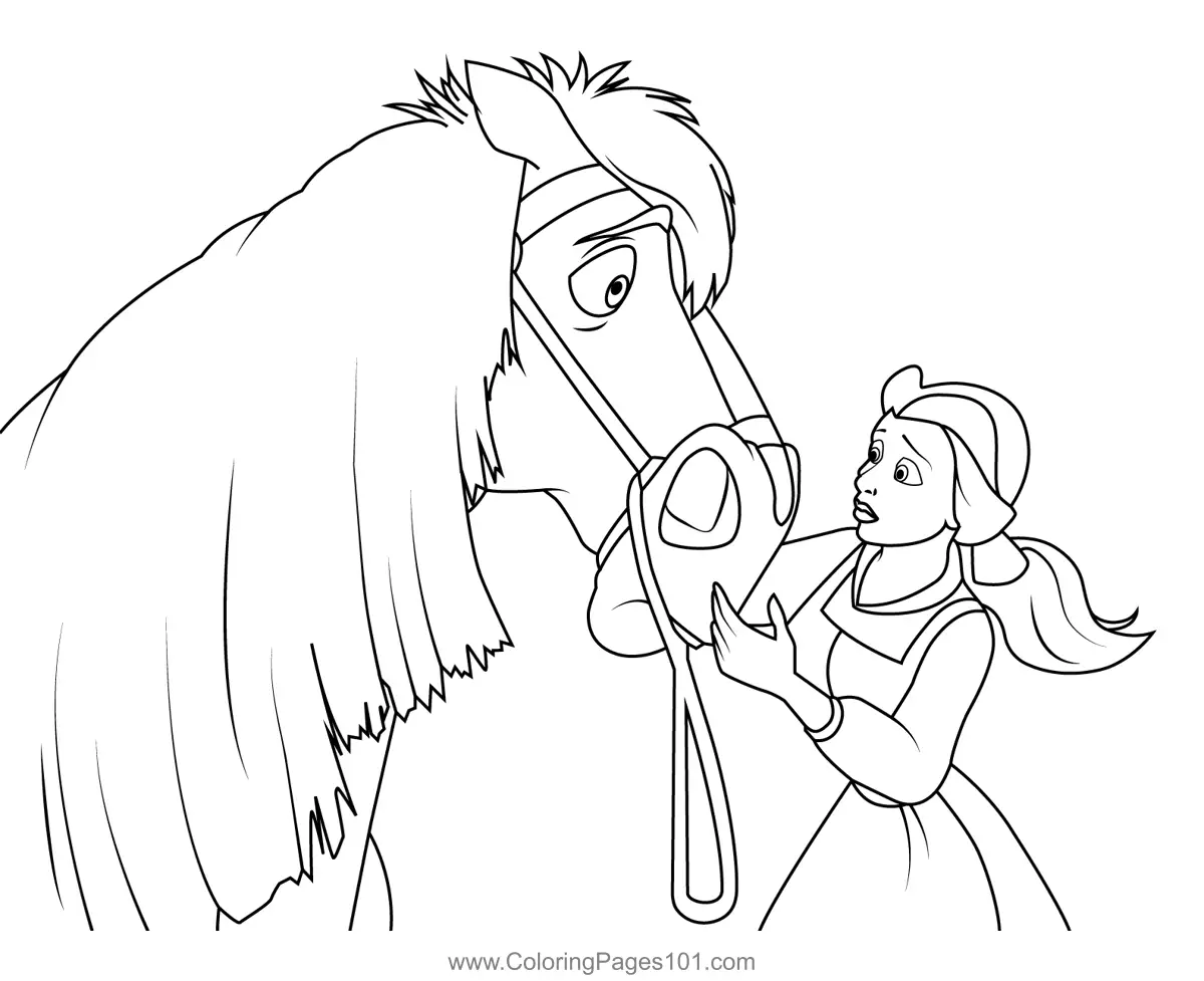 Belle Coloring Pages 7