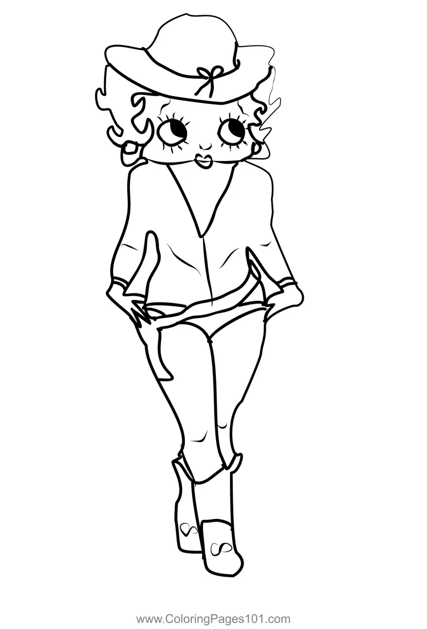 Betty Boop Coloring Pages 1