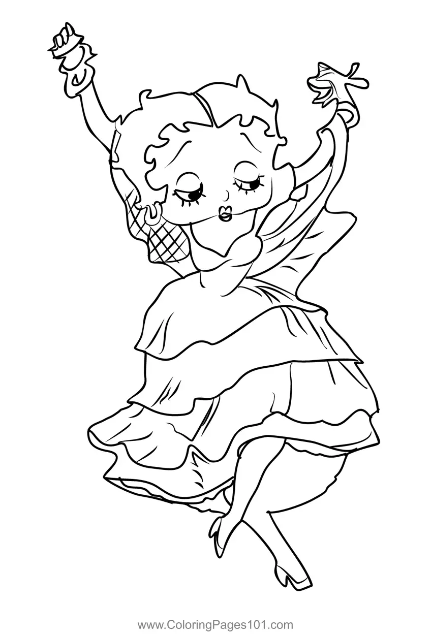Betty Boop Coloring Pages 3