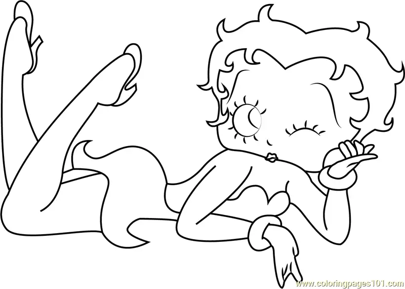 Betty Boop Coloring Pages 4