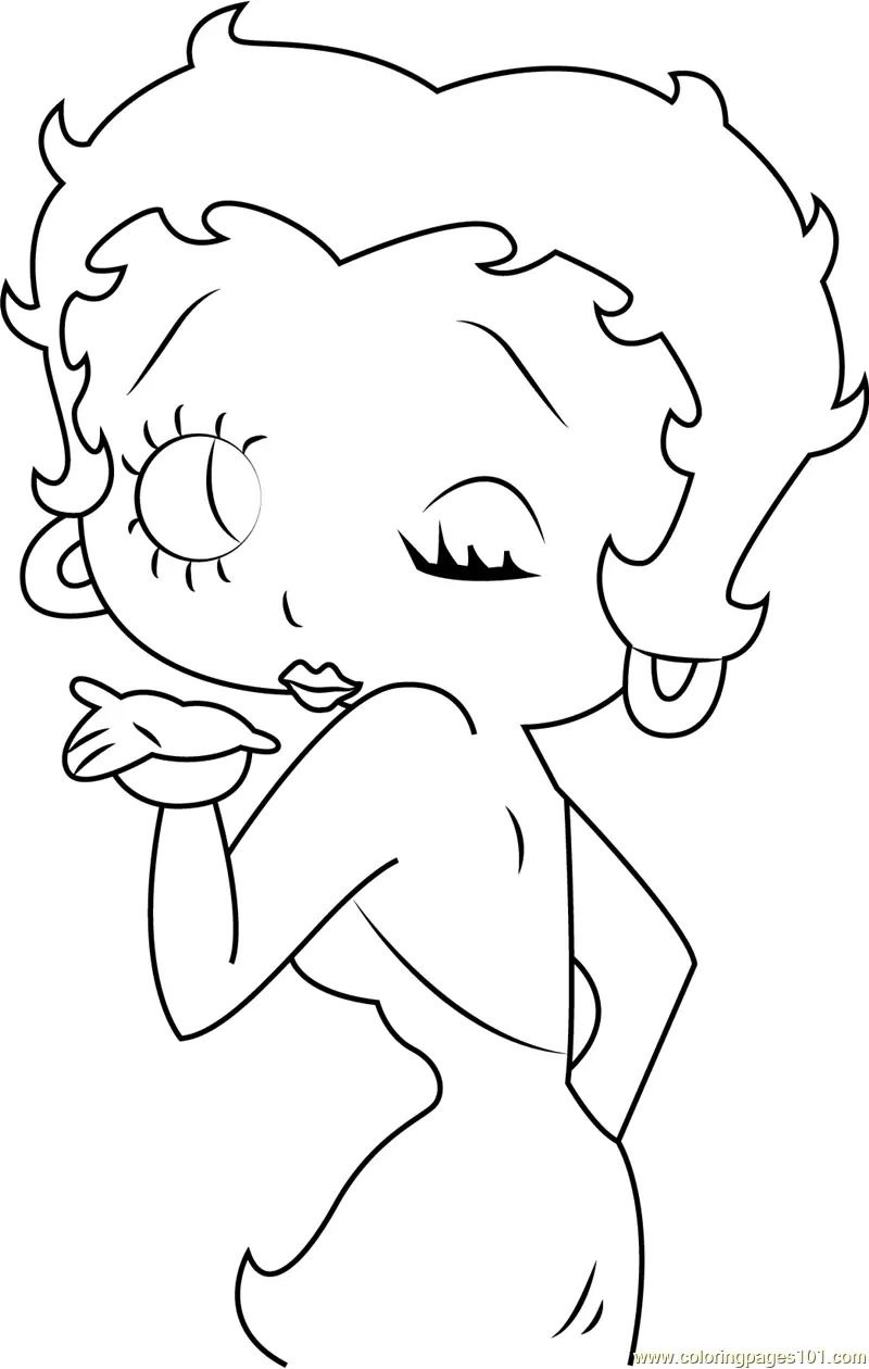 Betty Boop Coloring Pages 6