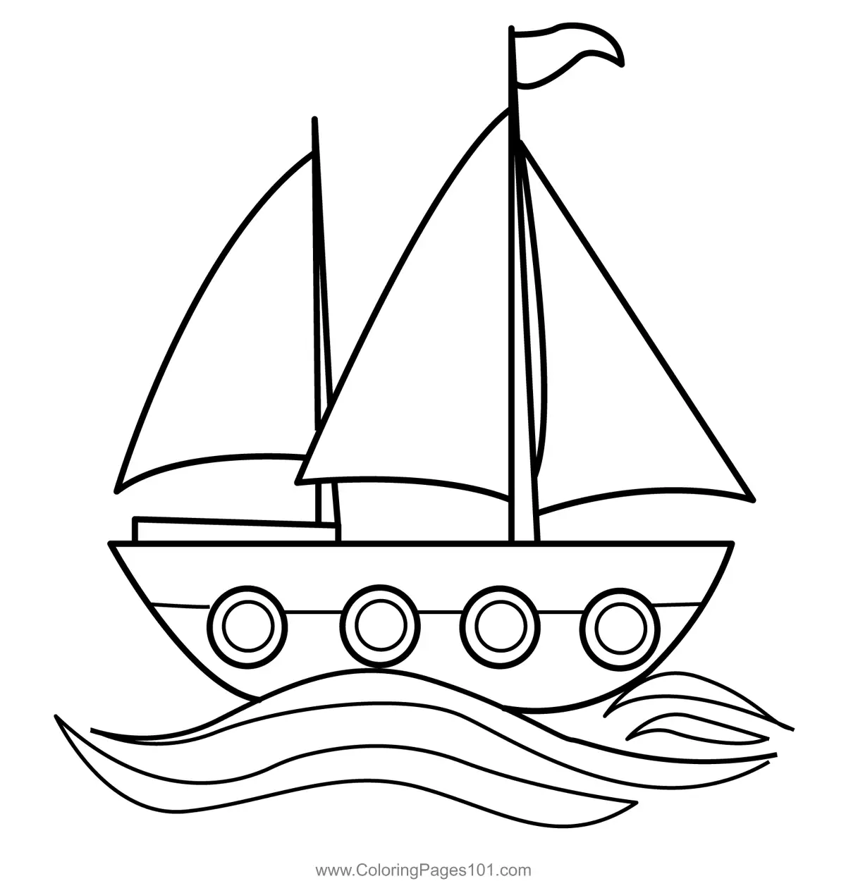 Boats Coloring Pages 3