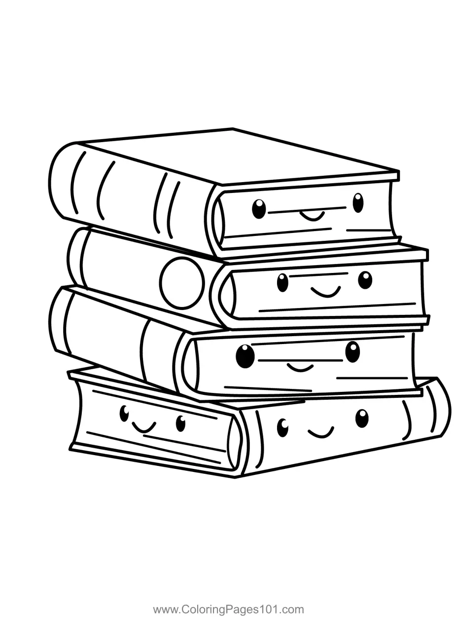 Books Coloring Pages 2