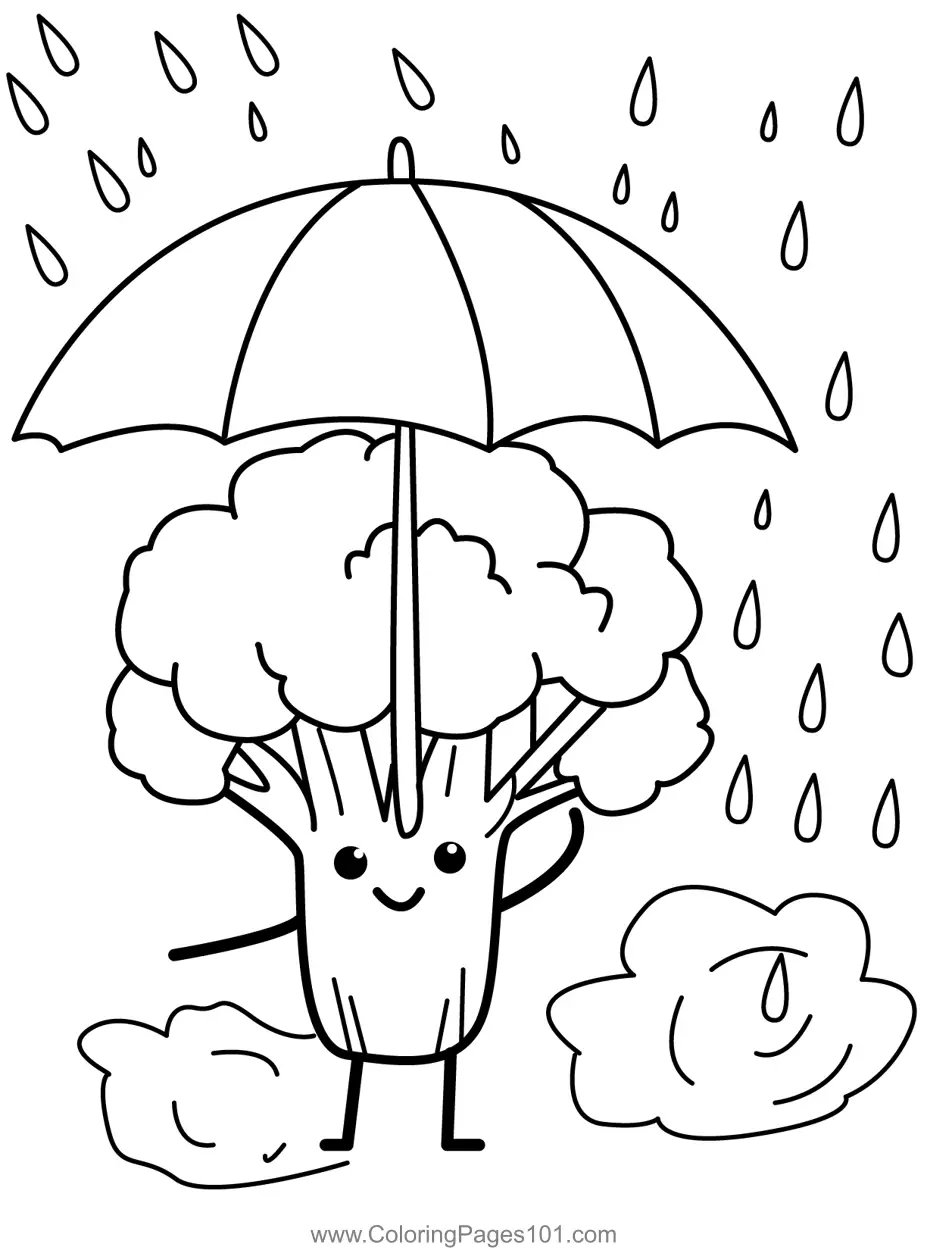Broccoli Coloring Pages 1